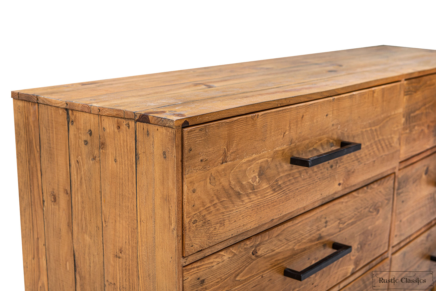 Cypress Reclaimed Wood 6 Drawer Dresser in Spice