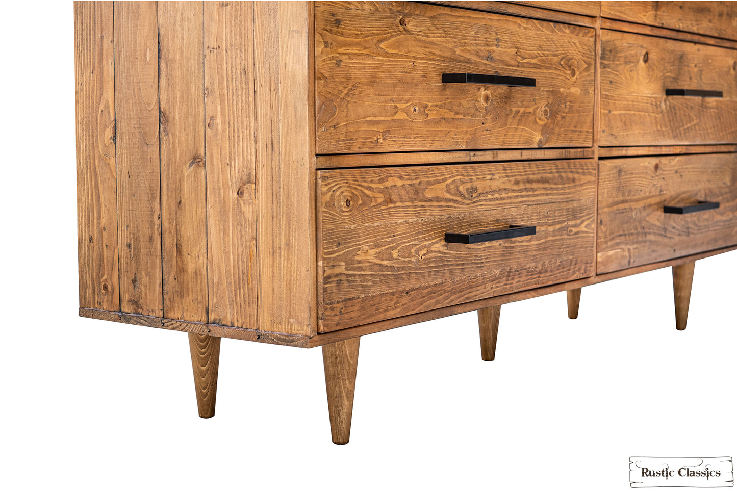 Cypress Reclaimed Wood 6 Drawer Dresser in Spice