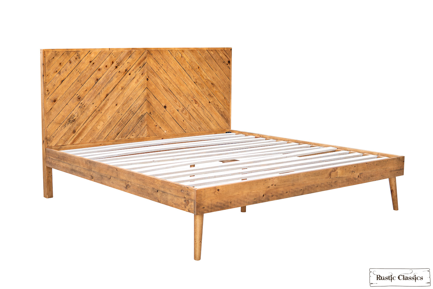 Cypress Reclaimed Wood Platform Bed in Spice - Available in 2 Sizes