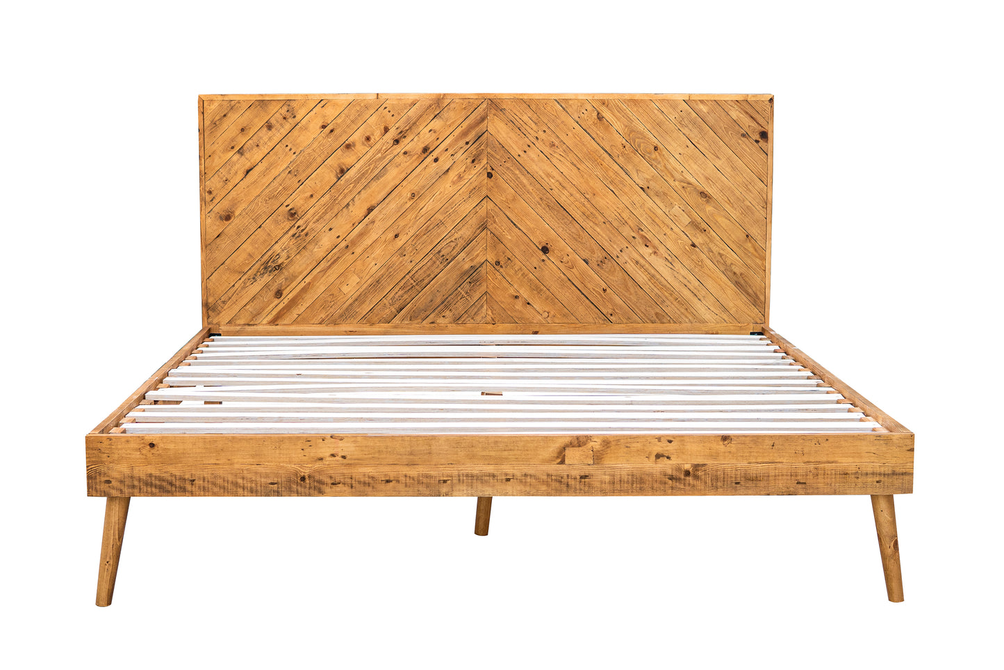 Cypress Reclaimed Wood Platform Bed in Spice - Available in 2 Sizes