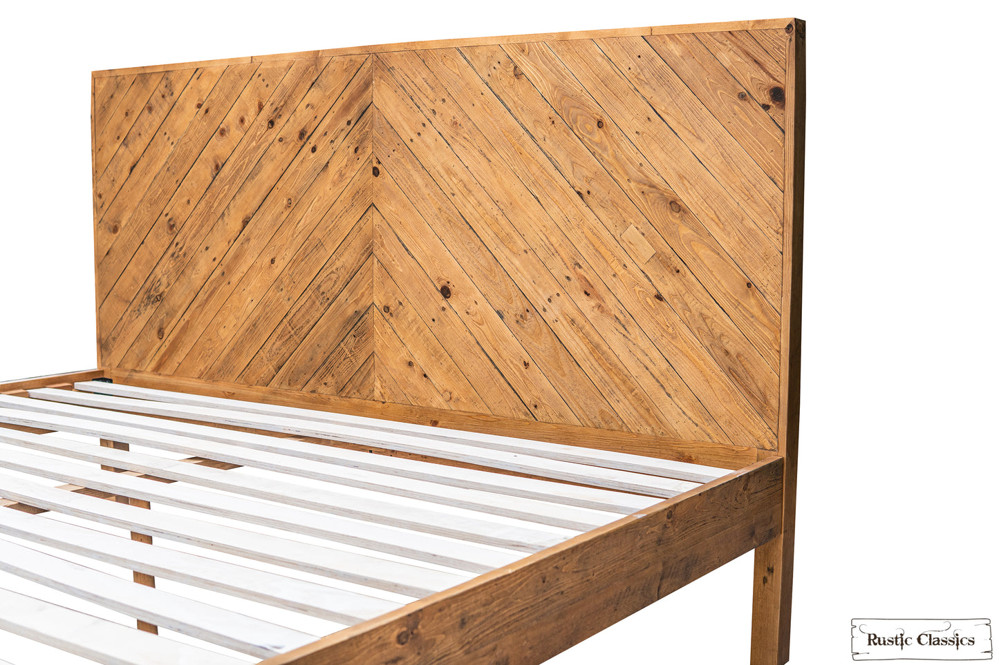 Cypress Reclaimed Wood Platform Bed in Spice - Available in 2 Sizes