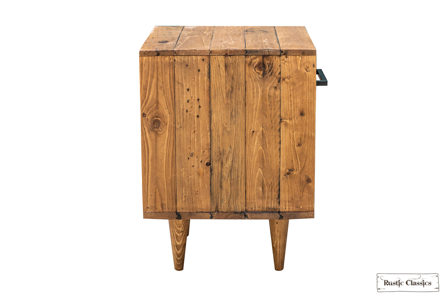 Cypress Reclaimed Wood 1 Drawer Nightstand in Spice