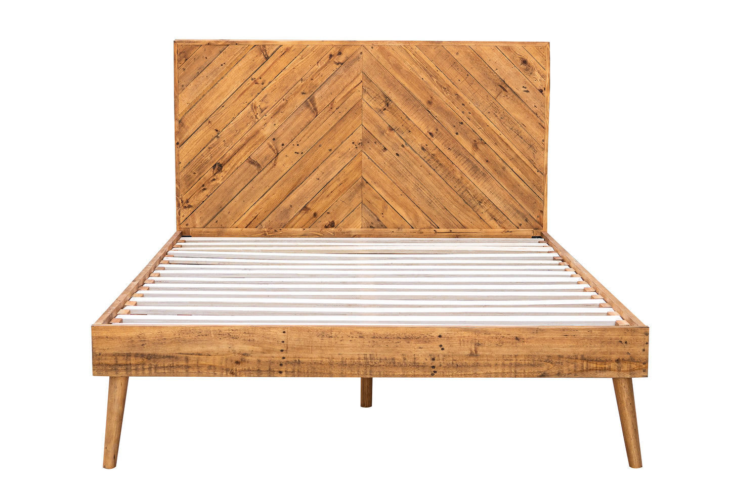 Cypress Reclaimed Wood Platform Bed in Spice - Available in 2 Sizes