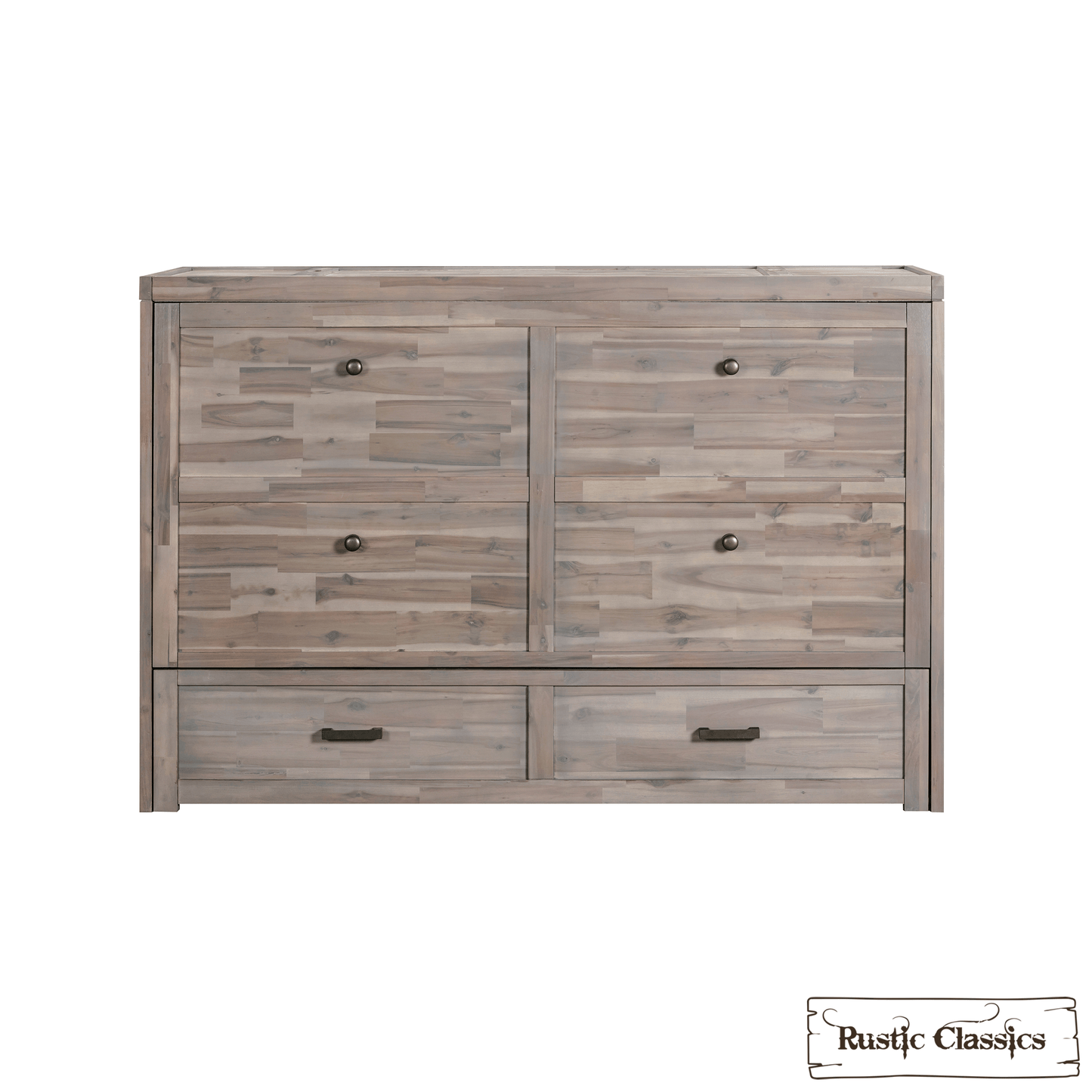 Rustic Classics Murphy Bed Stow Queen Size Murphy Bed Cabinet with Gel Memory Foam Mattress - Available in 4 Colours
