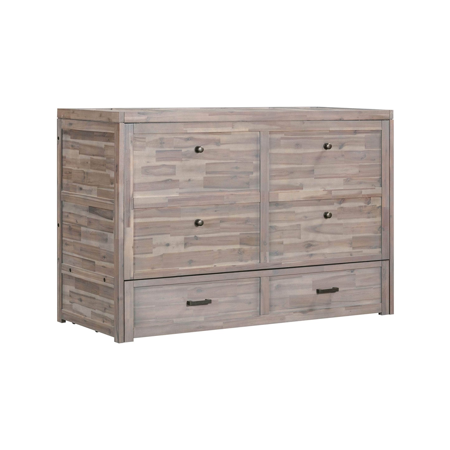 Rustic Classics Stone Stow Queen Size Murphy Bed Cabinet with Gel Memory Foam Mattress - Available in 4 Colours