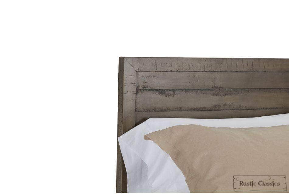 Rustic Classics Bedroom Set Whistler 4 Piece Reclaimed Wood Platform Bedroom Furniture Set in Grey - Available in 2 Sizes