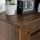 Blackcomb Reclaimed Wood and Metal 1 Drawer Nightstand in Coffee Bean
