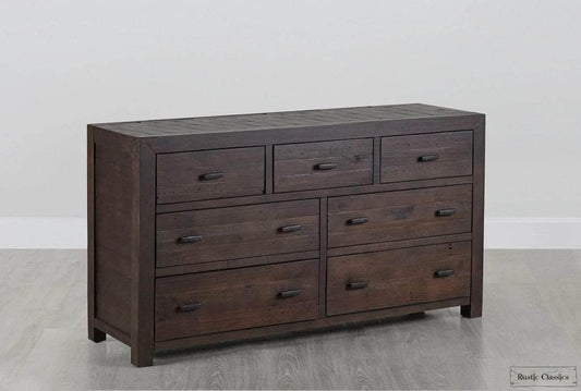 Rustic Classics Whistler Reclaimed Wood 7 Drawer Dresser in Brown, image 1