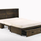 Night and Day Murphy Cabinet Bed Big Sky Murphy Cabinet Bed with Gel Memory Foam Mattress in Wildwood Brown