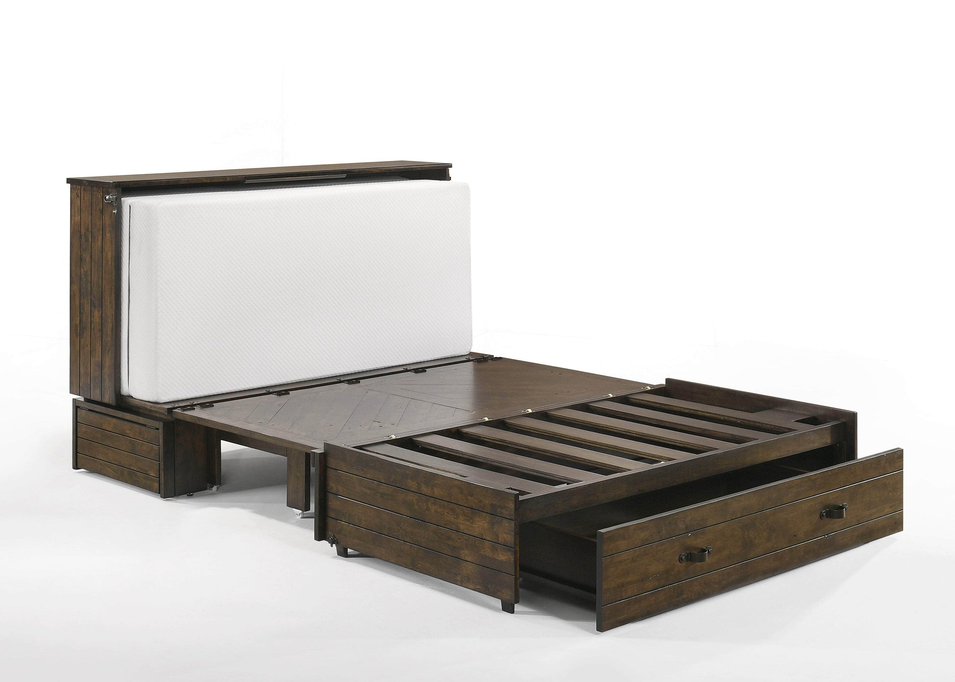 Night and Day Murphy Cabinet Bed Ranchero Murphy Cabinet Bed with Gel Memory Foam Mattress - Available in 2 Colours