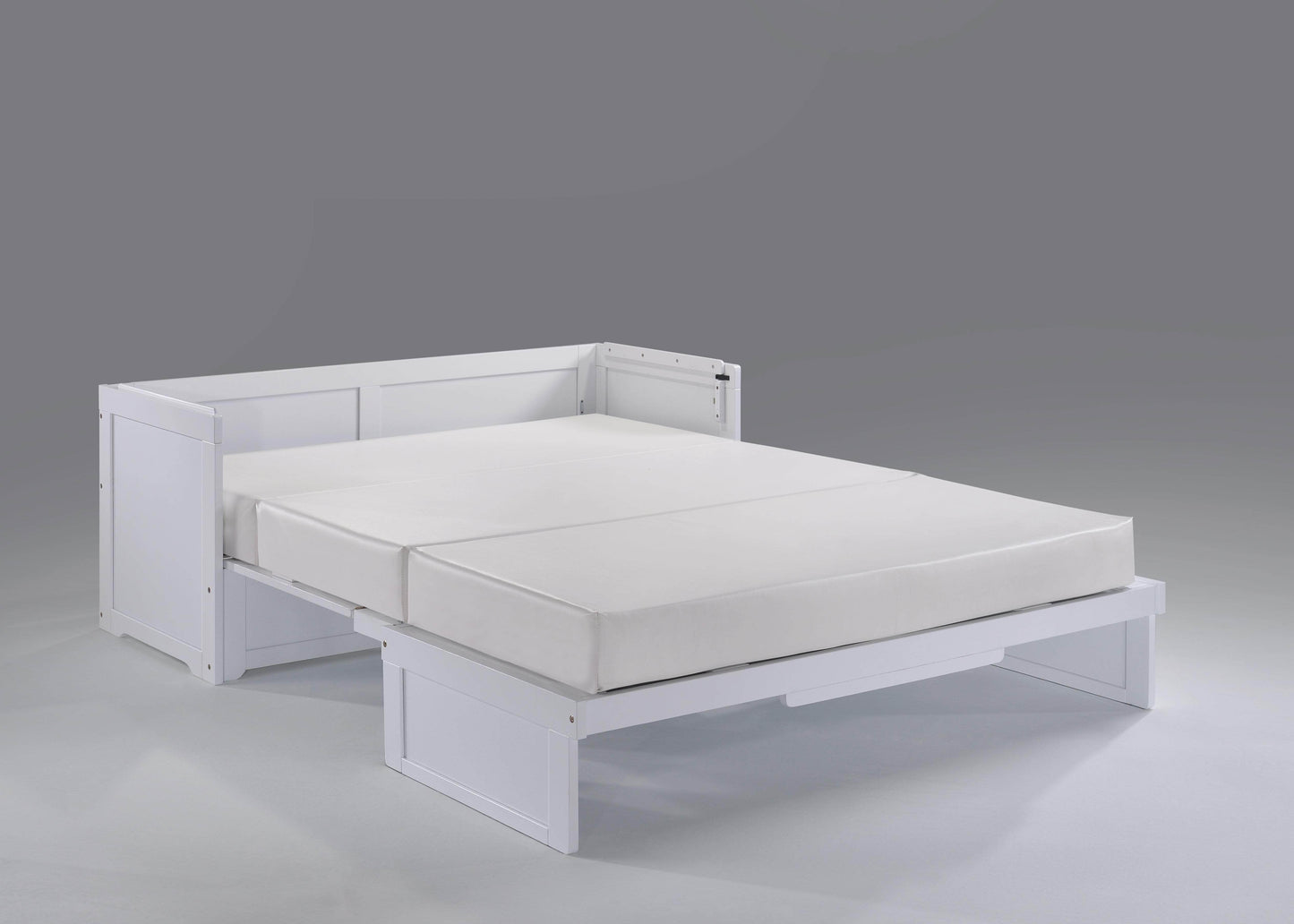 Night and Day Murphy Cube Bed White Night and Day Murphy Cube Cabinet Bed with Queen Size Gel Memory Foam Mattress - Available in 6 Colours