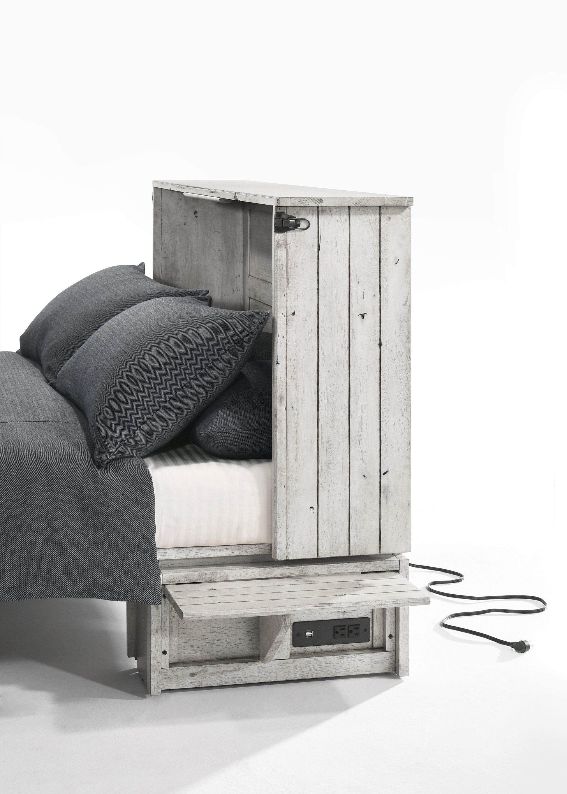 Pending - Night and Day Murphy Cabinet Bed Ranchero Murphy Cabinet Bed with Gel Memory Foam Mattress - Available in 2 Colours