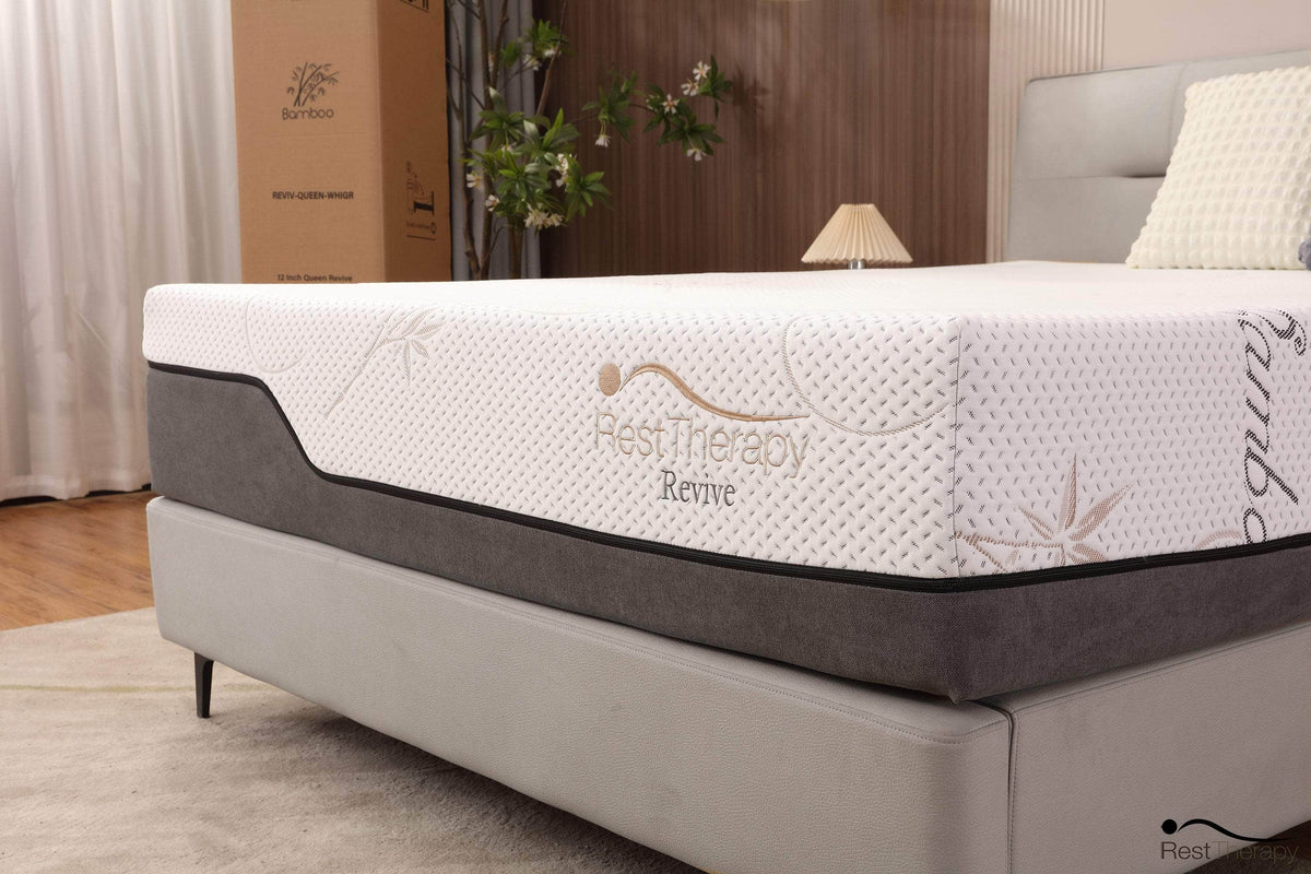 Rest Therapy 12 Inch Revive Bamboo Cool Gel Memory Foam Mattress, image 8