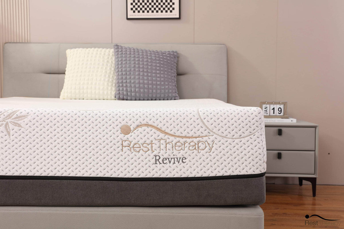 Rest Therapy 12 Inch Revive Bamboo Cool Gel Memory Foam Mattress, image 3