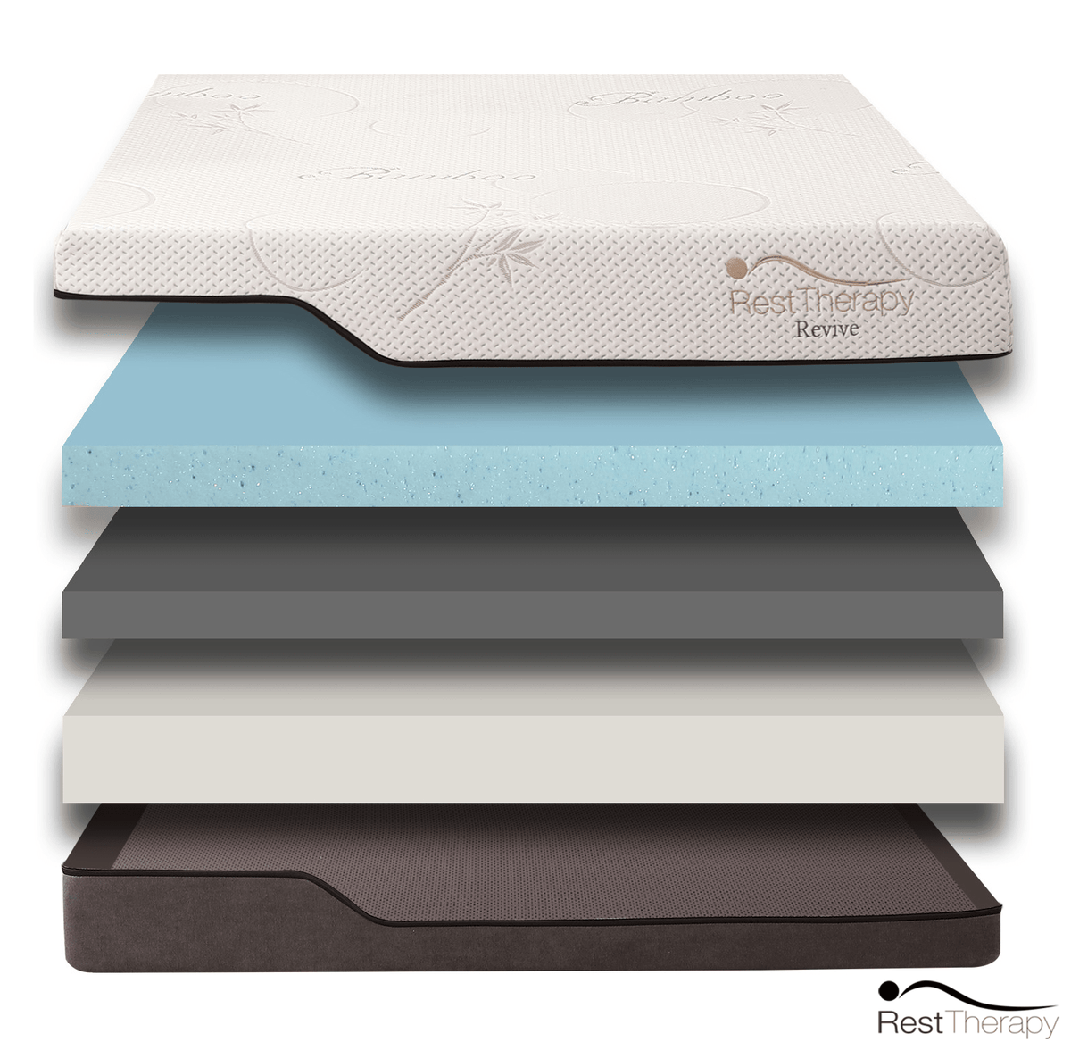 Rest Therapy 12 Inch Revive Bamboo Cool Gel Memory Foam Mattress, image 17