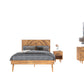 Cypress 4 Piece Reclaimed Wood Platform Bedroom Furniture Set in Spice - Available in 2 Sizes