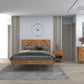 Cypress 4 Piece Reclaimed Wood Platform Bedroom Furniture Set in Spice - Available in 2 Sizes