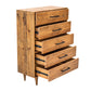 Cypress 5 Piece Reclaimed Wood Platform Bedroom Furniture Set in Spice - Available in 2 Sizes