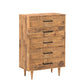 Cypress 4 Piece Reclaimed Wood Platform Bedroom Furniture Set in Spice - Available in 2 Sizes