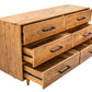 Cypress Reclaimed Wood 6 Drawer Dresser in Spice