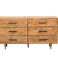 Cypress Reclaimed Wood 6 Drawer Dresser in Spice