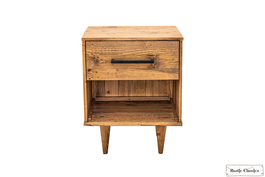 Cypress Reclaimed Wood 1 Drawer Nightstand in Spice