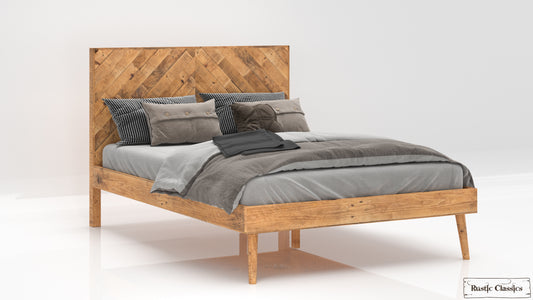 Cypress Reclaimed Wood Platform Bed in Spice - Available in 2 Sizes
