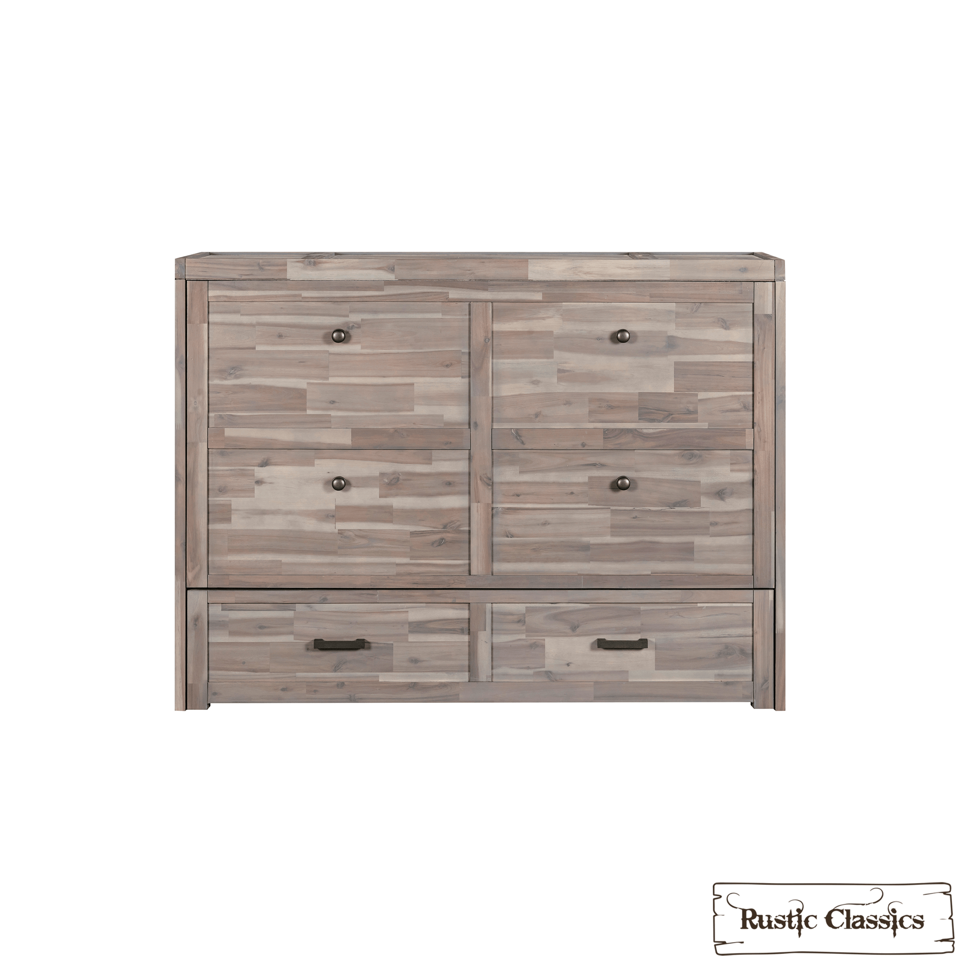 Rustic Classics Murphy Bed Stow Full Size Murphy Bed Cabinet with Gel Memory Foam Mattress - Available in 4 Colours