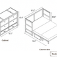 Rustic Classics Murphy Bed Stow Full Size Murphy Bed Cabinet with Gel Memory Foam Mattress - Available in 4 Colours