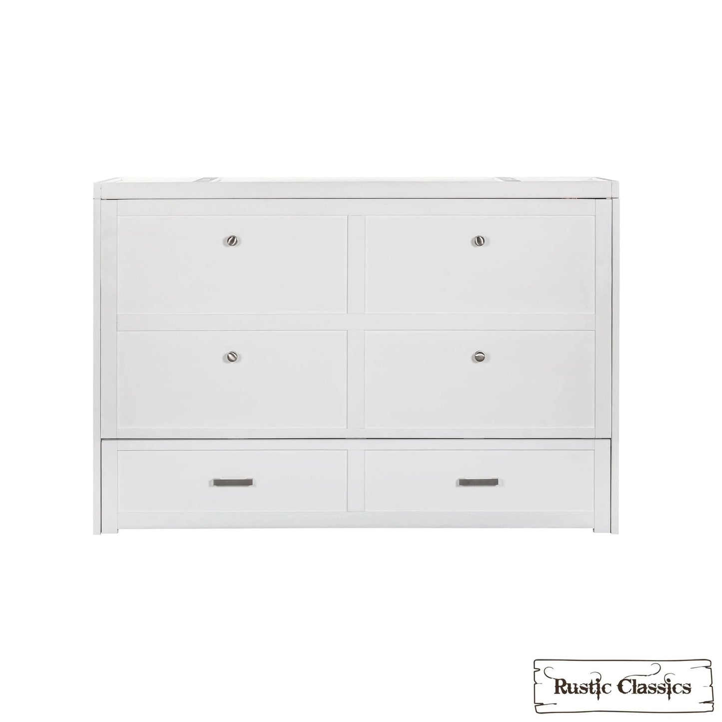 Stow Queen Size Murphy Bed Cabinet with Gel Memory Foam Mattress - Available in 4 Colours