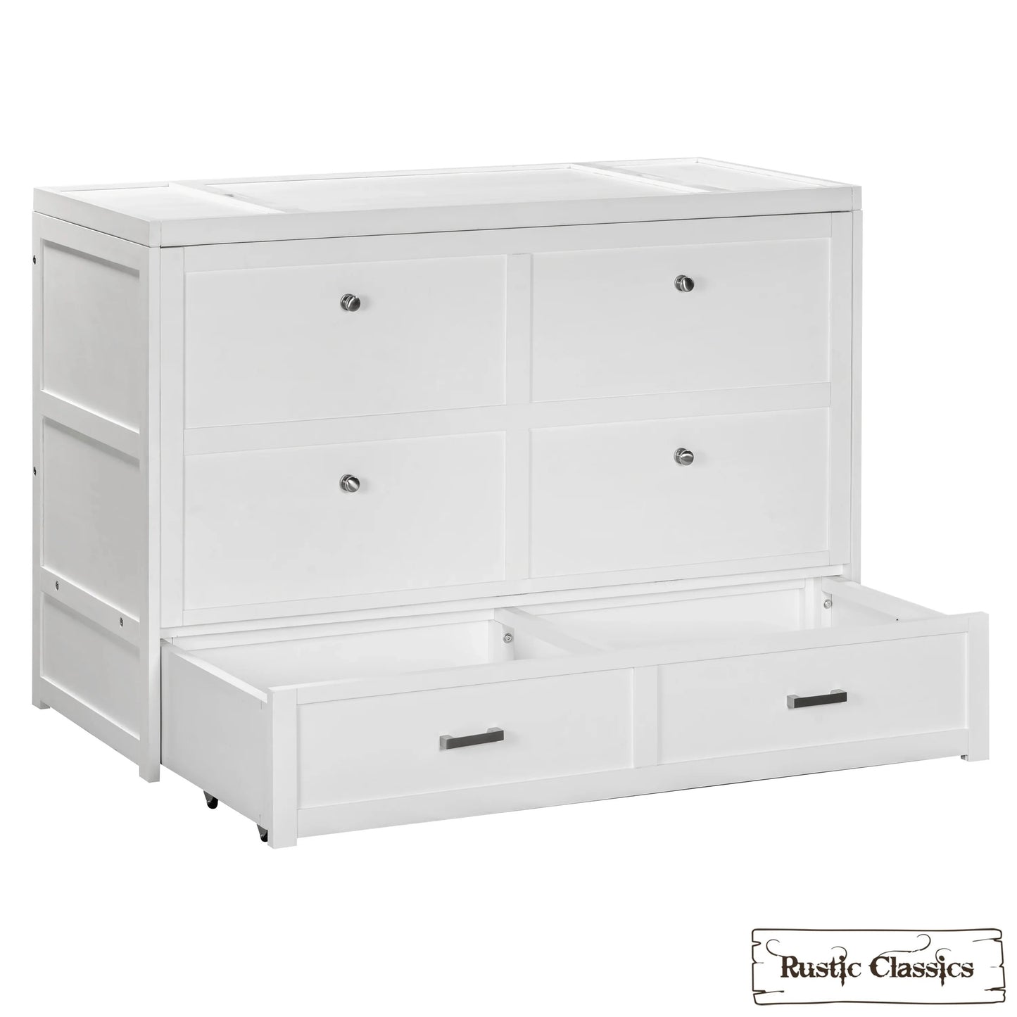 Stow Queen Size Murphy Bed Cabinet with Gel Memory Foam Mattress - Available in 4 Colours