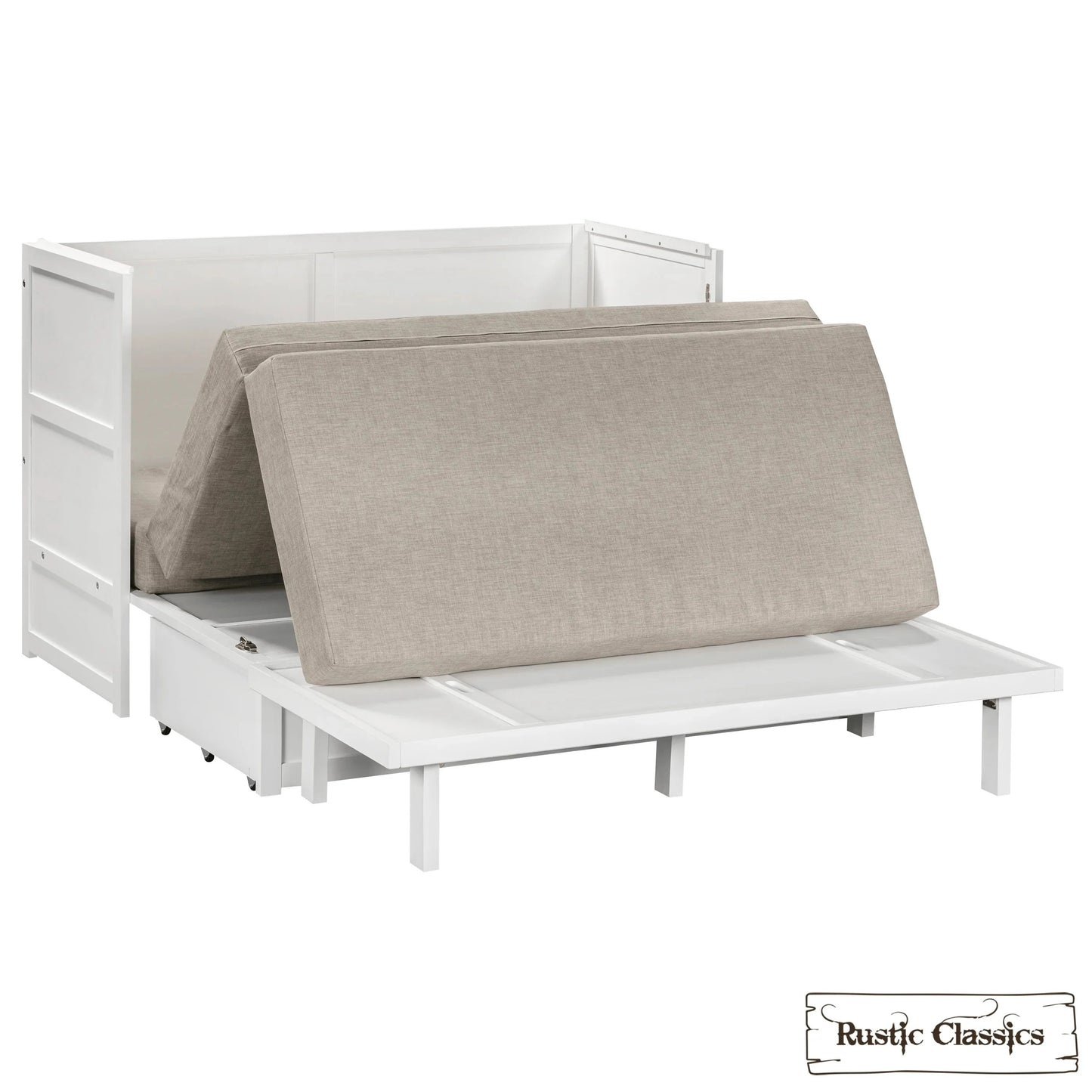 Stow Queen Size Murphy Bed Cabinet with Gel Memory Foam Mattress - Available in 4 Colours