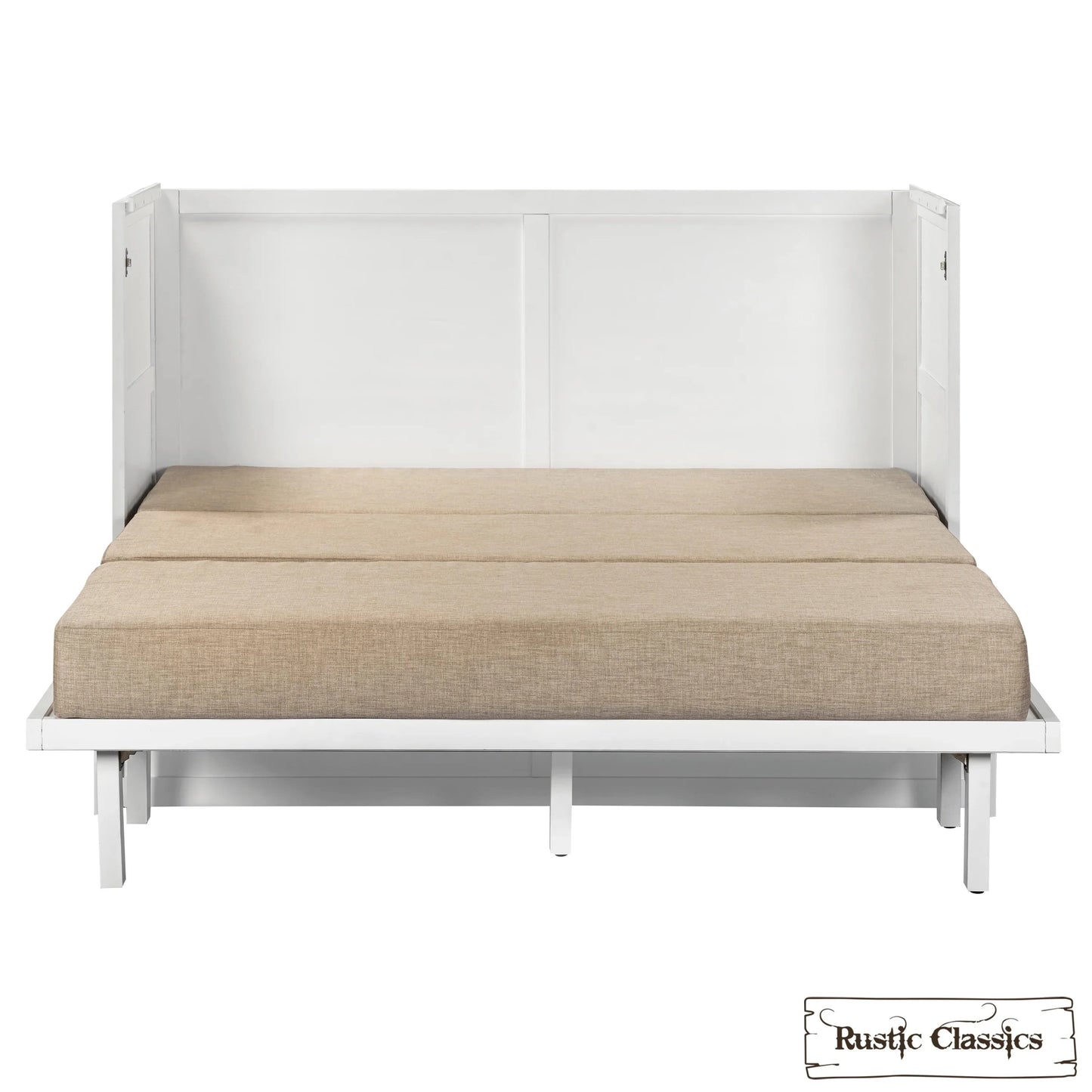 Stow Queen Size Murphy Bed Cabinet with Gel Memory Foam Mattress - Available in 4 Colours