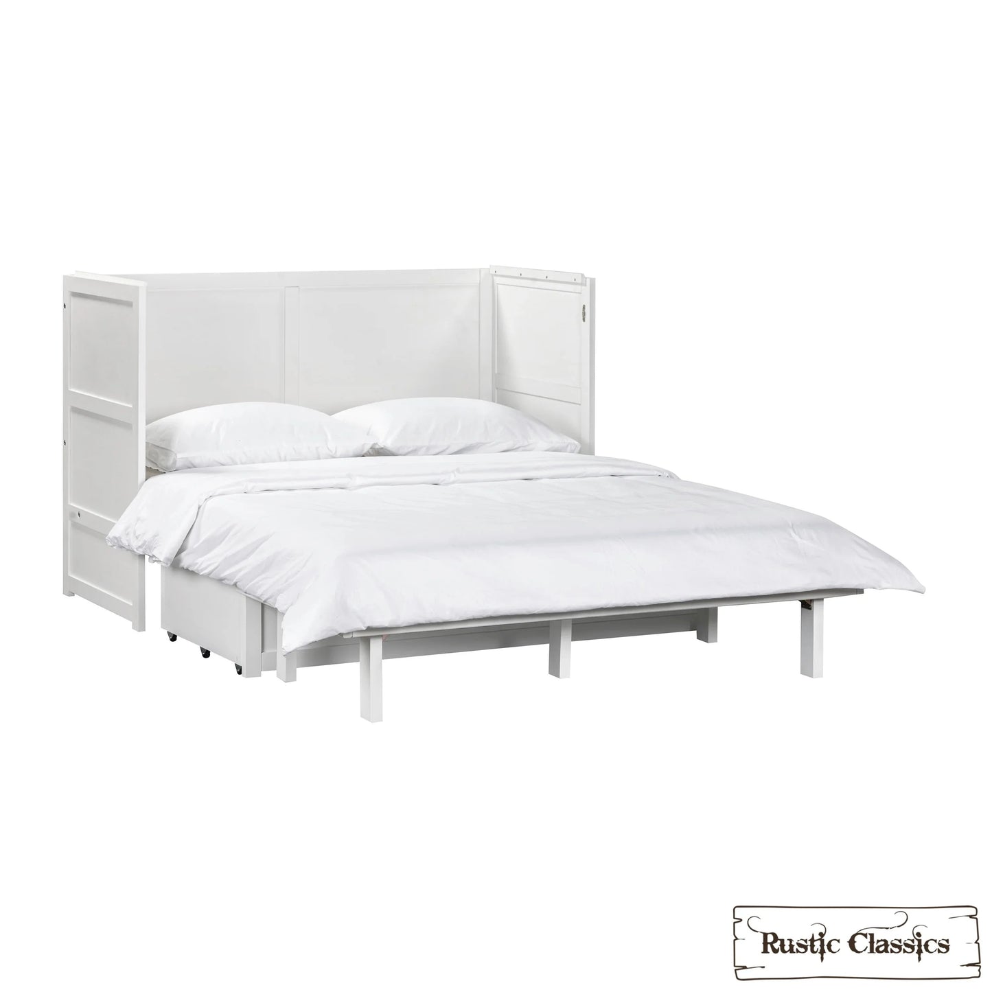 Stow Queen Size Murphy Bed Cabinet with Gel Memory Foam Mattress - Available in 4 Colours