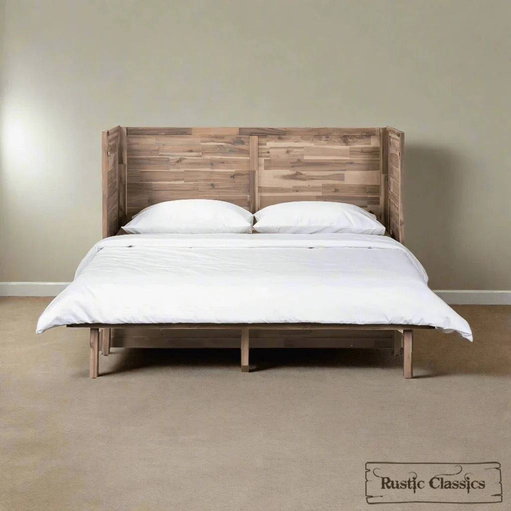 Stow Queen Size Murphy Bed Cabinet with Gel Memory Foam Mattress - Available in 4 Colours