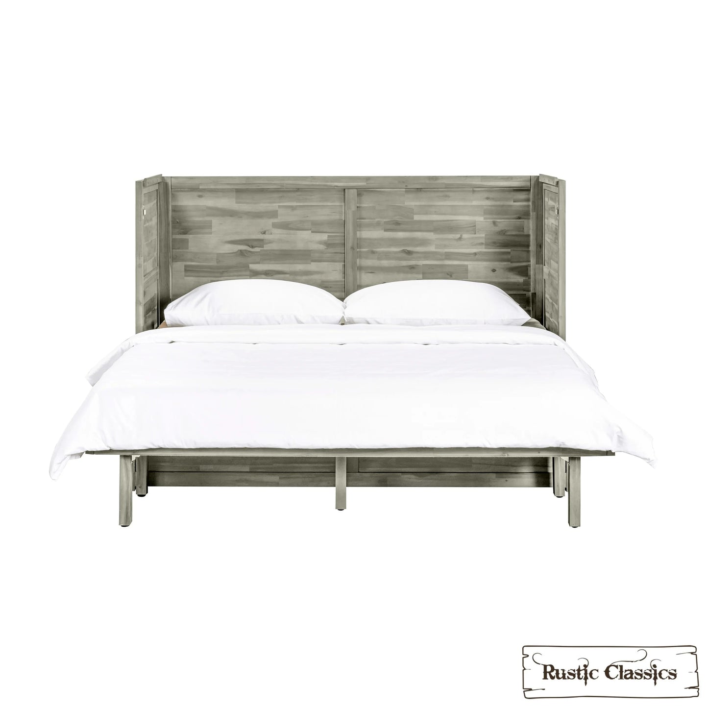 Stow Queen Size Murphy Bed Cabinet with Gel Memory Foam Mattress - Available in 4 Colours