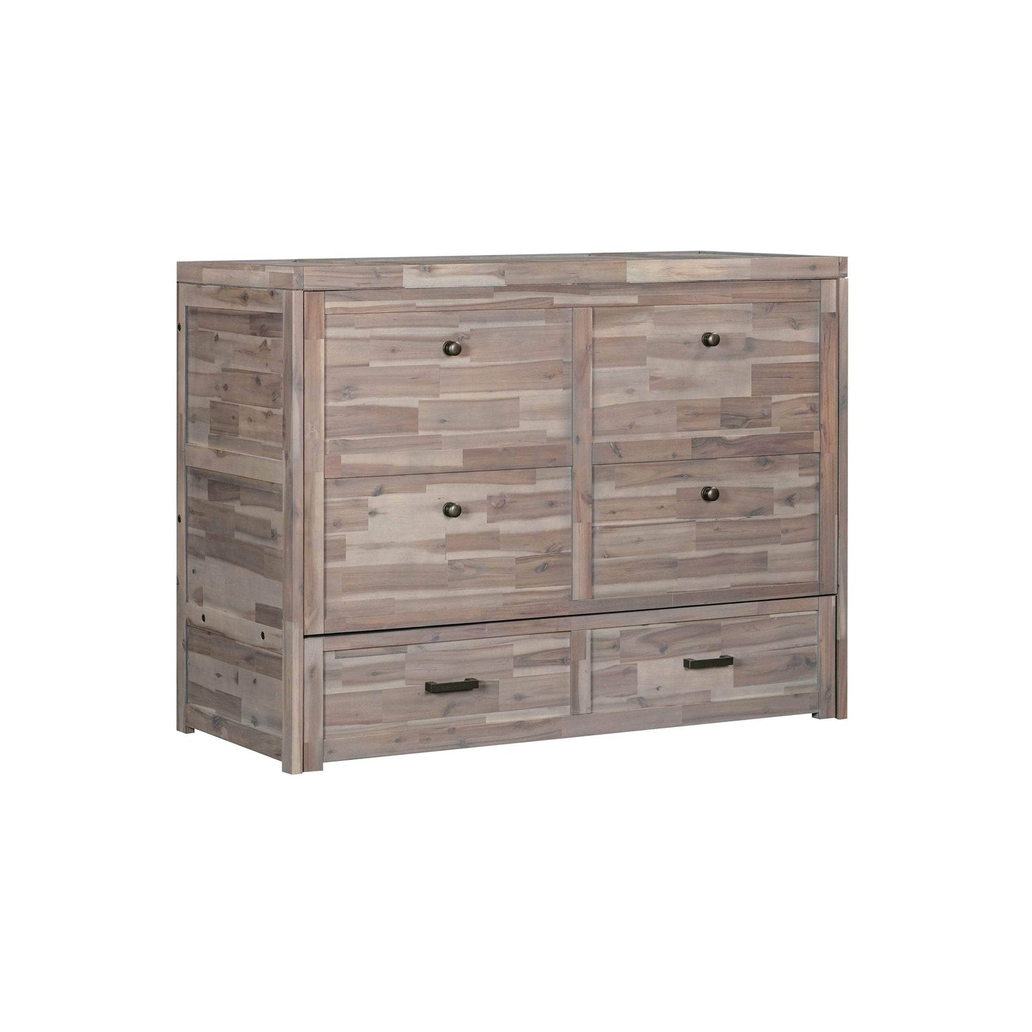 Rustic Classics Stone Stow Full Size Murphy Bed Cabinet with Gel Memory Foam Mattress - Available in 4 Colours