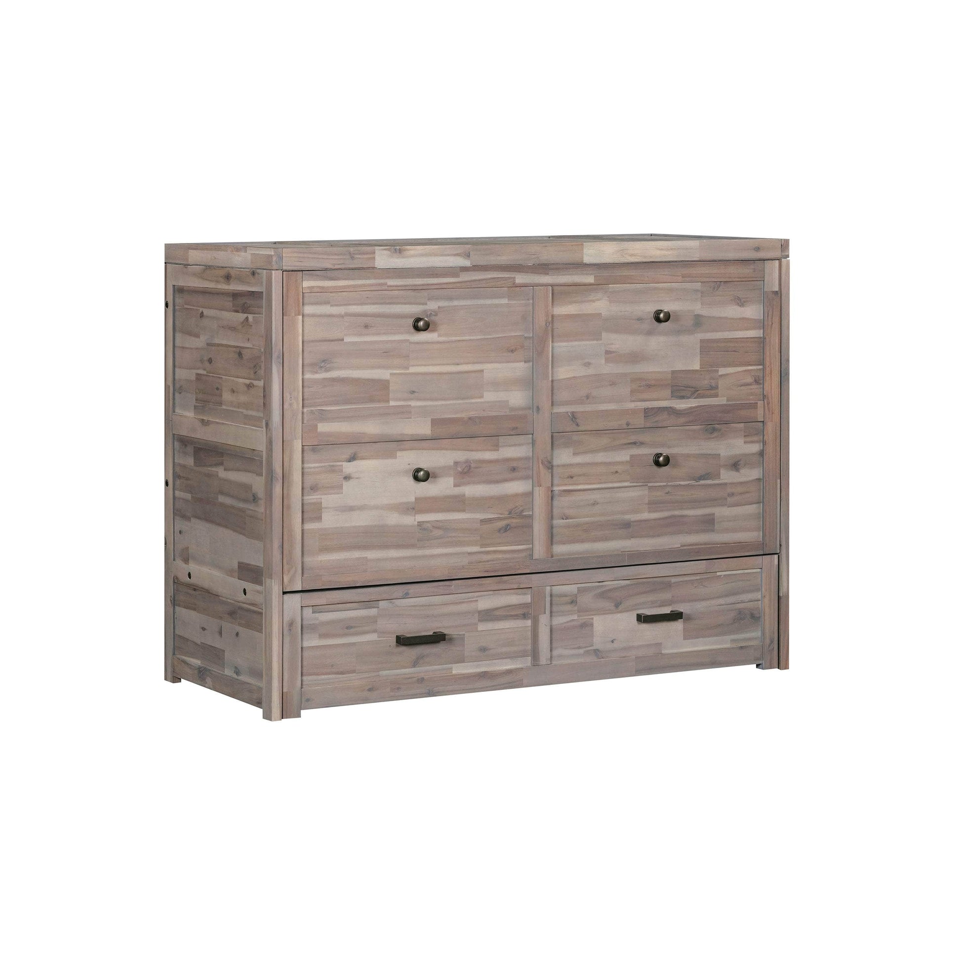 Rustic Classics Stone Stow Full Size Murphy Bed Cabinet with Gel Memory Foam Mattress - Available in 4 Colours