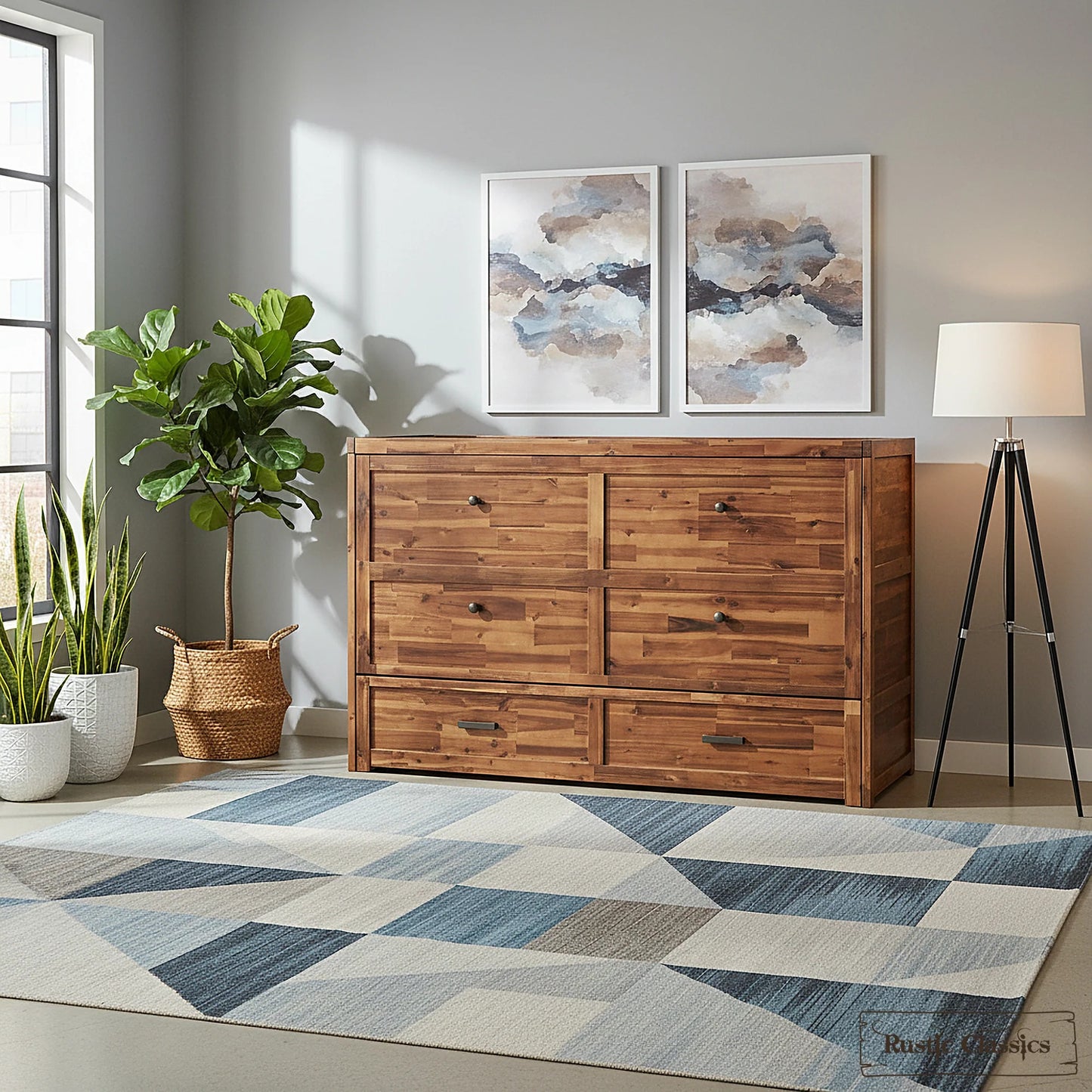 Stow Queen Size Murphy Bed Cabinet with Gel Memory Foam Mattress - Available in 4 Colours