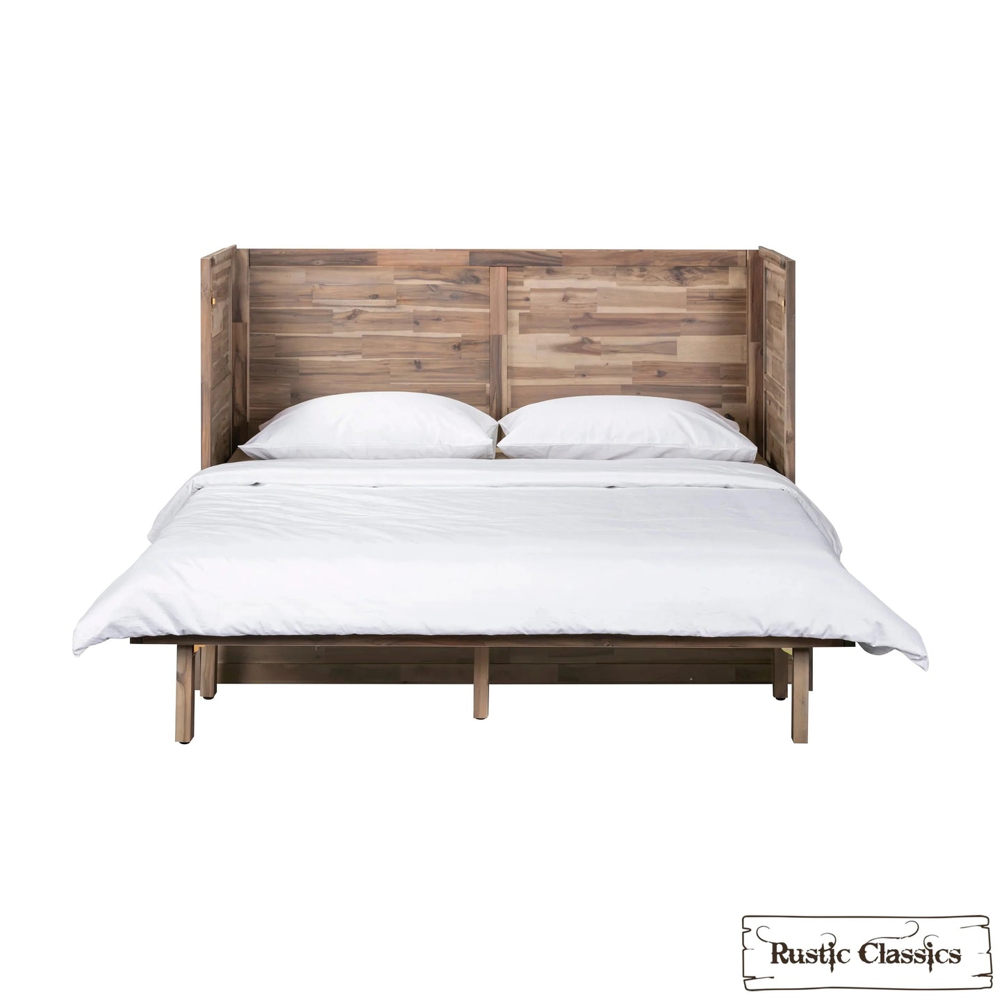 Stow Queen Size Murphy Bed Cabinet with Gel Memory Foam Mattress - Available in 4 Colours