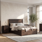 Whistler Ensemble de meubles de chambre à coucher avec plate-forme de rangement en bois récupéré de 5 pièces en brun - Disponible en 2 tailles