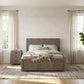 Ensemble de meubles de chambre à coucher avec plate-forme de rangement en bois récupéré Whistler en gris - Disponible en 2 tailles