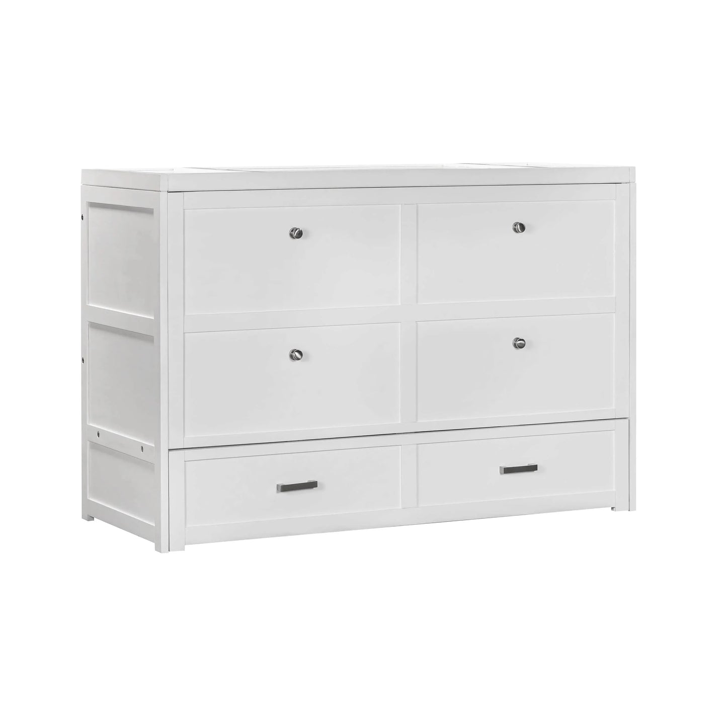 Stow Queen Size Murphy Bed Cabinet with Gel Memory Foam Mattress - Available in 4 Colours