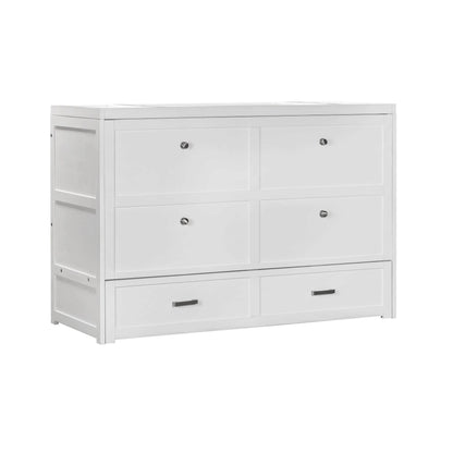 Stow Queen Size Murphy Bed Cabinet with Gel Memory Foam Mattress - Available in 4 Colours