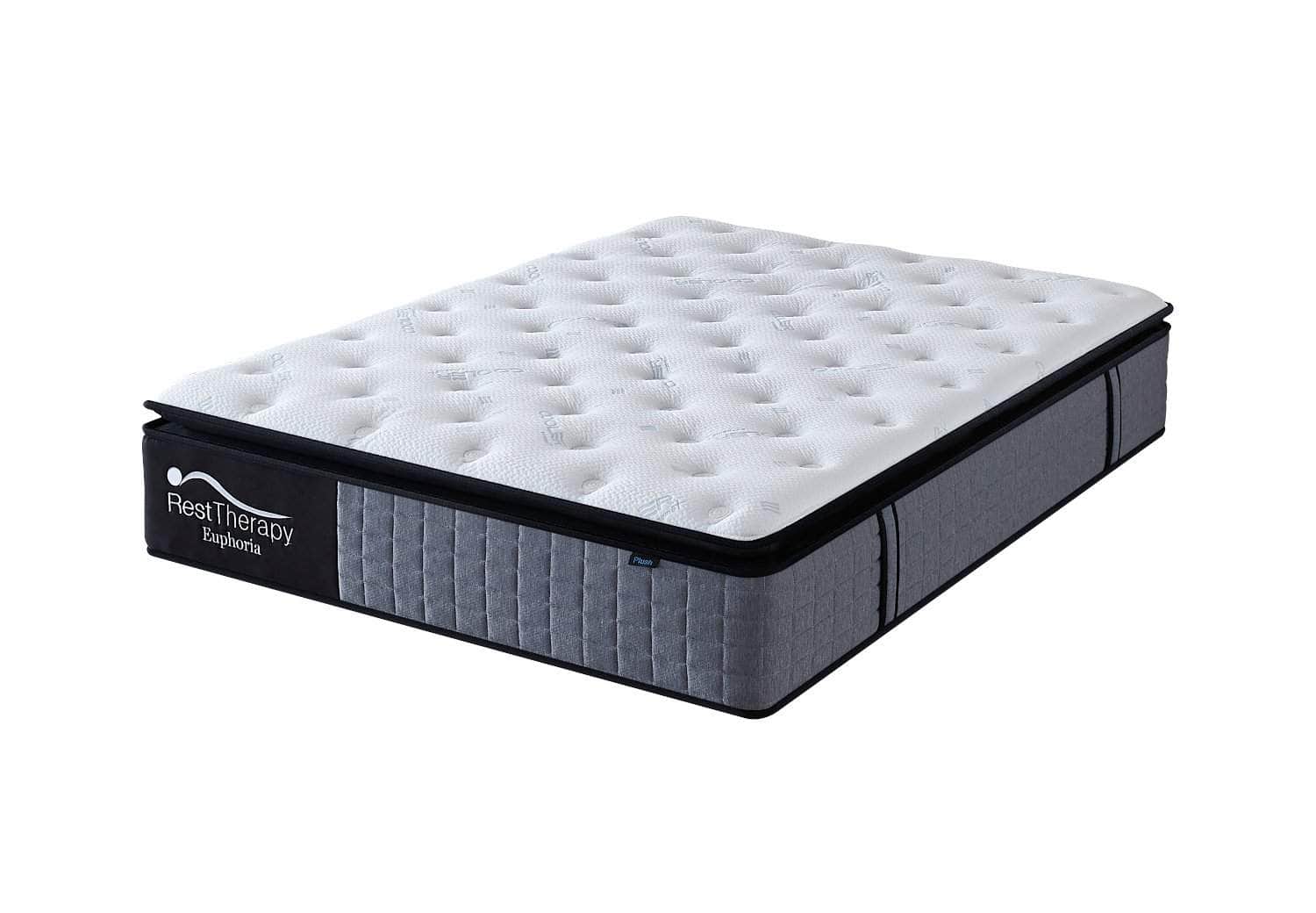Rest Therapy Mattress Queen 14 Inch Euphoria Cooling Pillow Top Plush Hybrid Pocket Coil Mattress with Cool Gel Memory Foam - Available in 2 Sizes