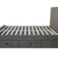 Rustic Classics Bed Whistler Reclaimed Wood Platform Bed with 4 Storage Drawers in Grey - Available in 2 Sizes