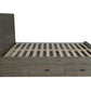 Rustic Classics Bed Whistler Reclaimed Wood Platform Bed with 4 Storage Drawers in Grey - Available in 2 Sizes