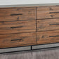 Rustic Classics Bedroom Set Blackcomb 4 Piece Reclaimed Wood and Metal Platform Bedroom Furniture Set in Coffee Bean - Available in 2 Sizes