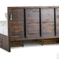 Rustic Classics Bedroom Set Whistler 4 Piece Reclaimed Wood Storage Platform Bedroom Furniture Set in Brown – Available in 2 Sizes