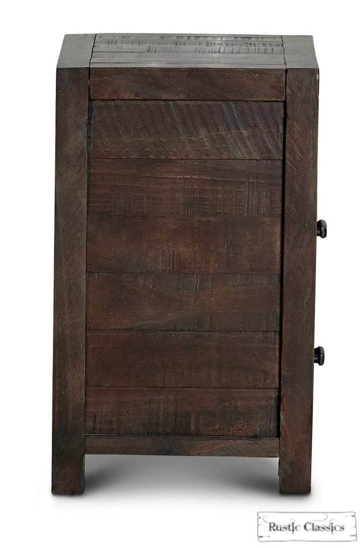 Rustic Classics Bedroom Set Whistler 4 Piece Reclaimed Wood Storage Platform Bedroom Furniture Set in Brown – Available in 2 Sizes